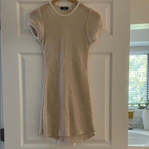 Boho Cream Mini Mesh Dress Urban Outfitters